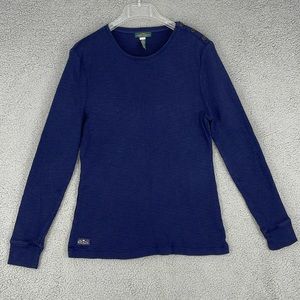 LRL Lauren Jeans Co.  blue ribbed crew neck long sleeve sweater women’s XL